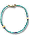 Gem Stone Bracelets • Turquoise Seed Beads