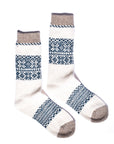 Trouser Socks • Wool Organic Cotton Snow Pattern