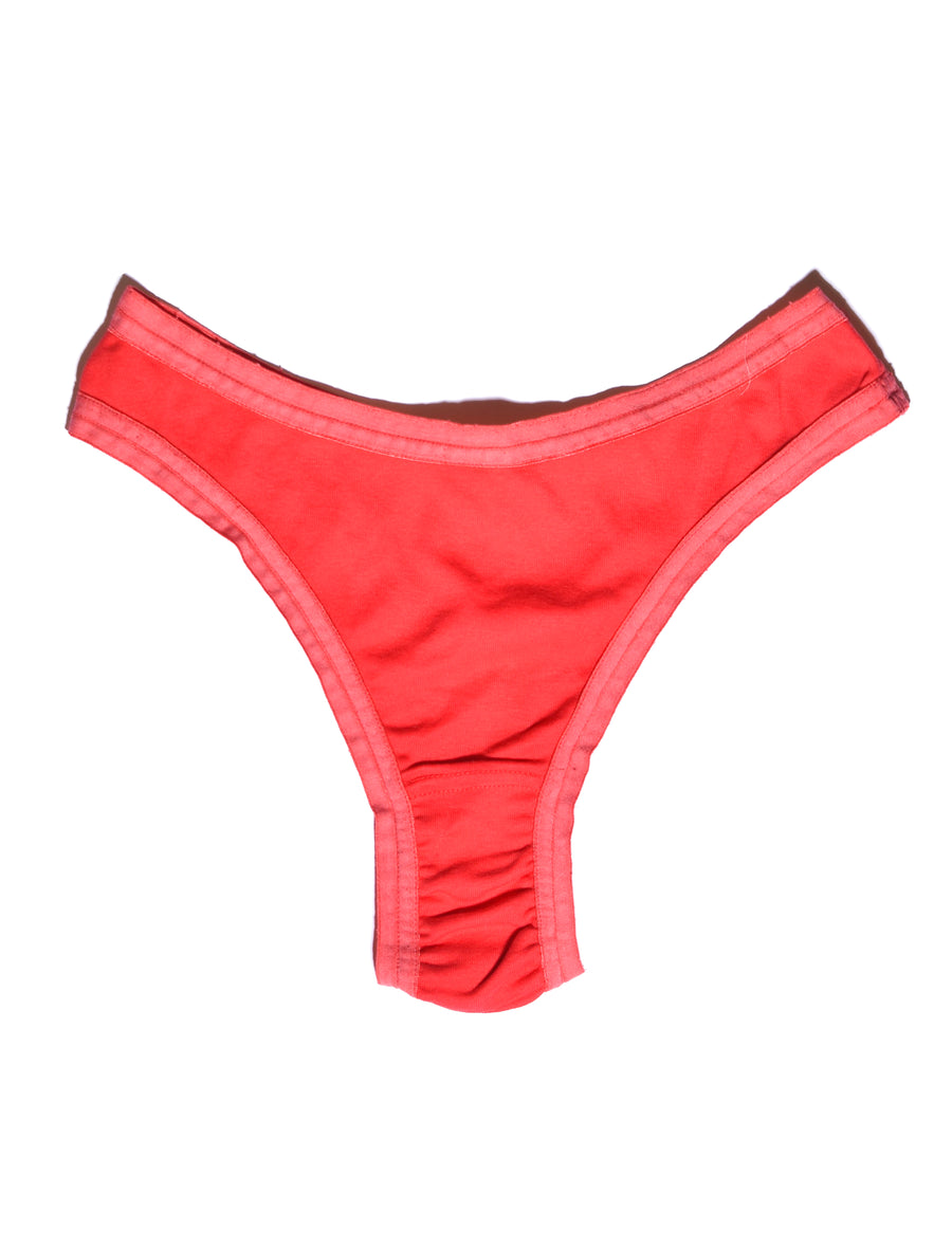 Organic Cotton Thong Panty • Candy Apple