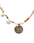 Baroque Pearls & European/African Trade Bead • Hand strung Necklace