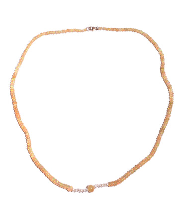 Opal Seed Bead Necklace