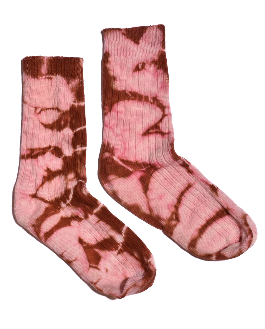 Women's Crew Socks • Hand Tie-Dye Mid Weight Organic Cotton