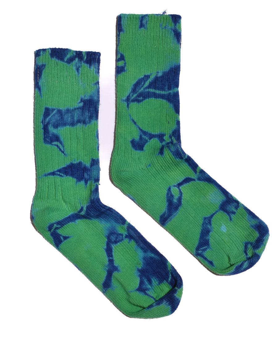 Women's Crew Socks • Hand Tie-Dye Mid Weight Organic Cotton