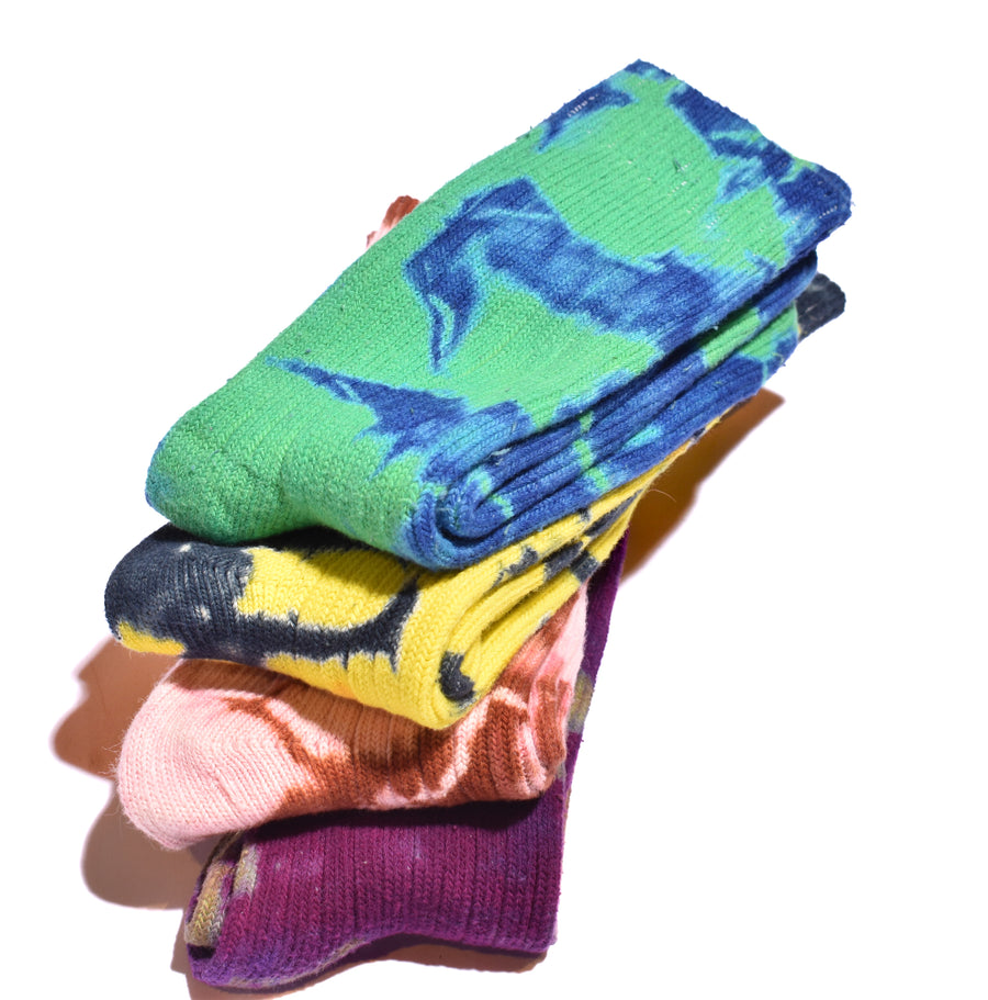 Men's Crew Socks • Hand Tie-Dyed Mid Weight Organic Cotton