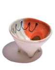 Footed Bowl  • Spiral Tangerine Dream