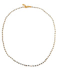 14k Gold Link-chain with Beaded Stones • Necklace