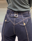 GBU Elephant Bell Bottom Jeans • Black Wash Denim