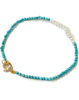 Gem Stone Bracelets • Turquoise Seed Beads