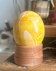 Marbled Ostrich Egg Lamp