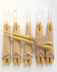 Natural Beeswax Taper Candles • hand dipped